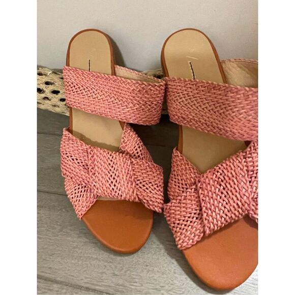 New Anthropologie Gwen Raffia Mules Size 40 - Picture 4 of 8